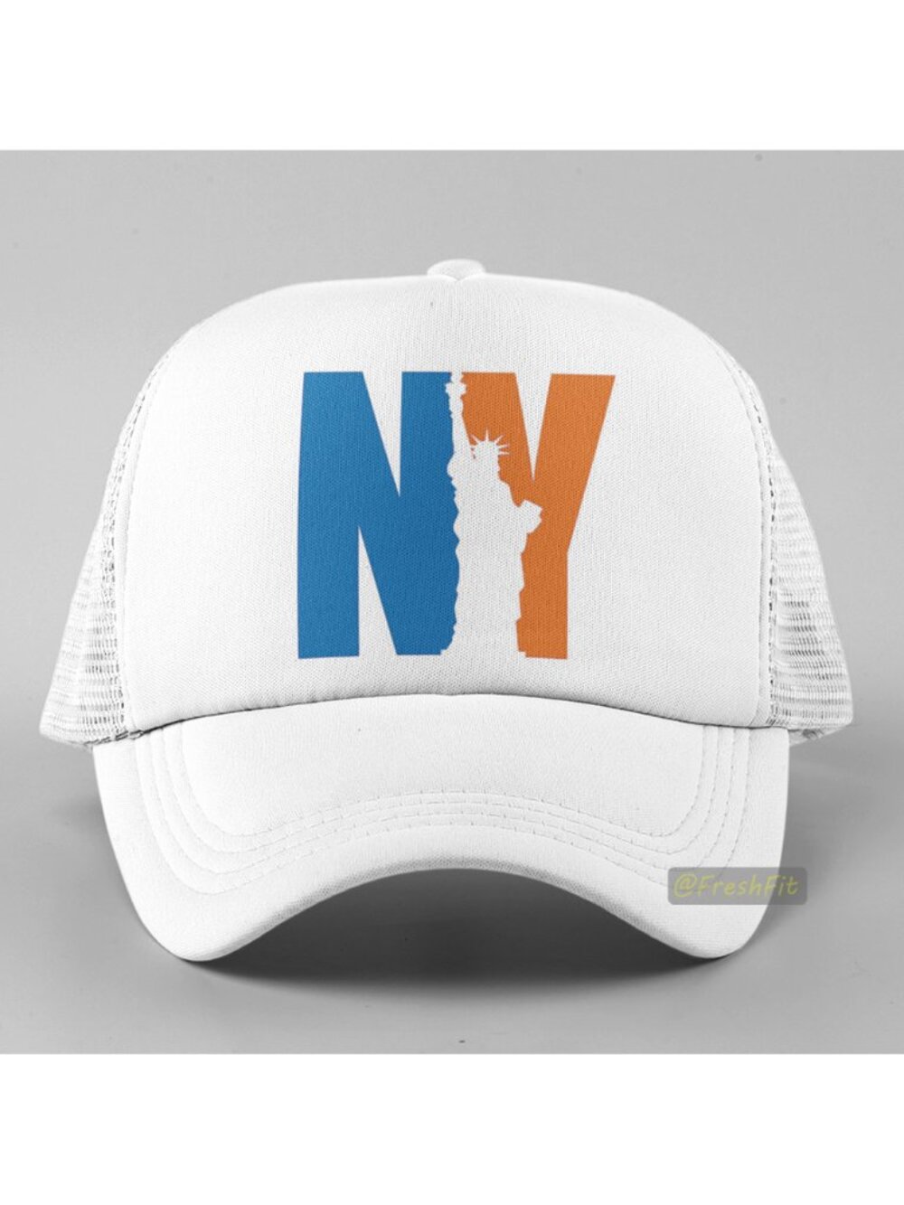 🆕NY Statue of Liberty Foam Trucker Hat Mesh Snapback Cap White